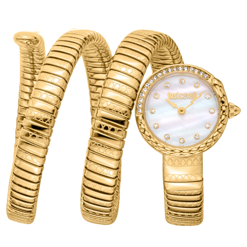 Just Cavalli Enchanting Snake Gold Stainless Steel Bracelet