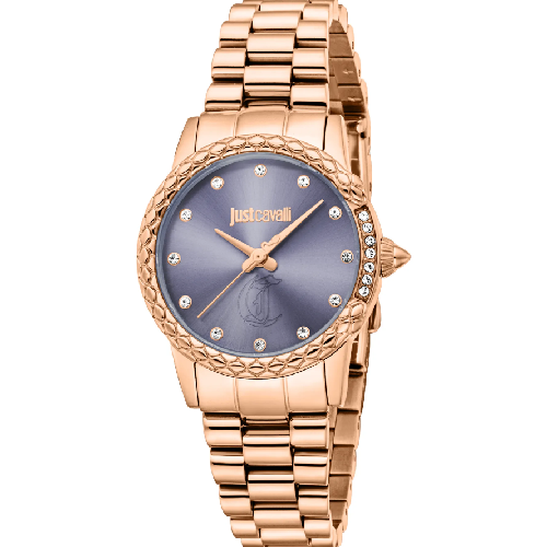 Just Cavalli Fiorenza Snake Rose Gold Stainless Steel Bracelet