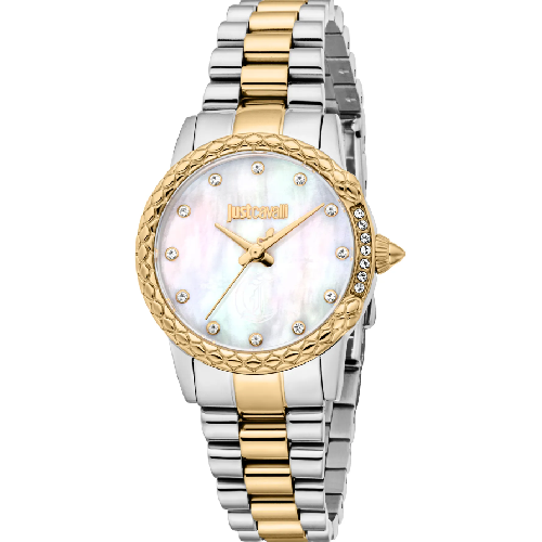 Just Cavalli Fiorenza Snake Two Tone Stainless Steel Bracelet