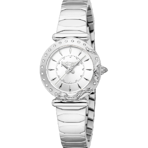 Just Cavalli Stella Snake Silver Stainless Steel Bracelet