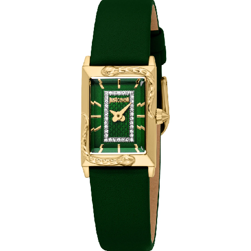 Just Cavalli Dolcezza Snake Green Leather Strap