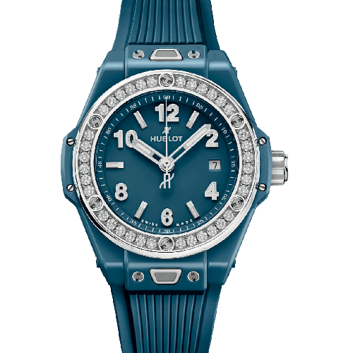 Hublot Classic Big Bang One Click Petrol Blue Ceramic Diamonds 33 mm