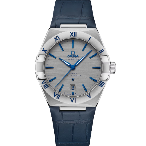 Omega Constellation 39 mm, Steel on Leather Strap