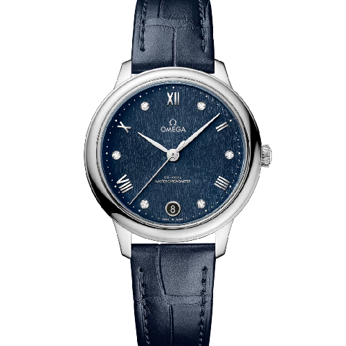 Omega De Ville Prestige 34 mm, Steel on Leather Strap