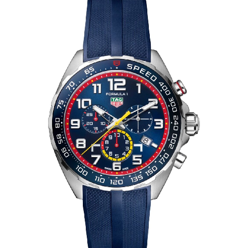 Tag Heuer Formula 1 Chronograph x Red Bull Racing Blue Rubber Strap