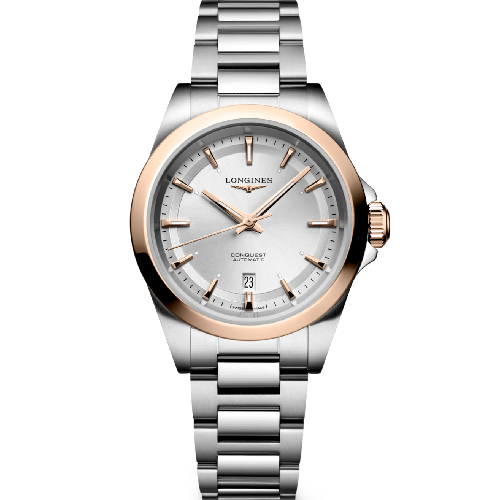 Longines Conquest Automatic Silver Stainless Steel Bracelet 30 mm