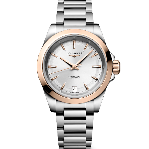 Longines Conquest Automatic Silver Stainless Steel Bracelet 34 mm