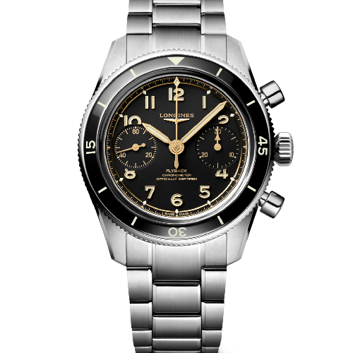 Longines Spirit Pilot Flyback Chronograph Stainless Steel Bracelet 39.5 mm