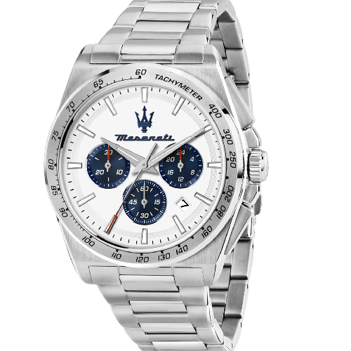 Maserati Velocita Chronograph Silver Stainless Steel Bracelet