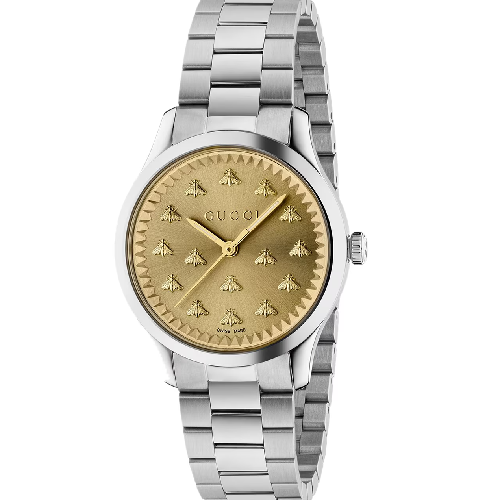 GUCCI G-Timeless Multibee Quartz Stainless Steel Bracelet 32 mm