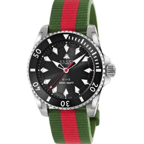 GUCCI Dive Automatic Two Tone Rubber Strap