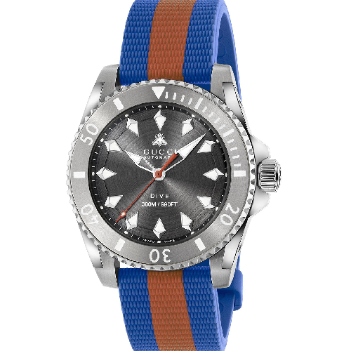 GUCCI Dive Automatic Two Tone Rubber Strap