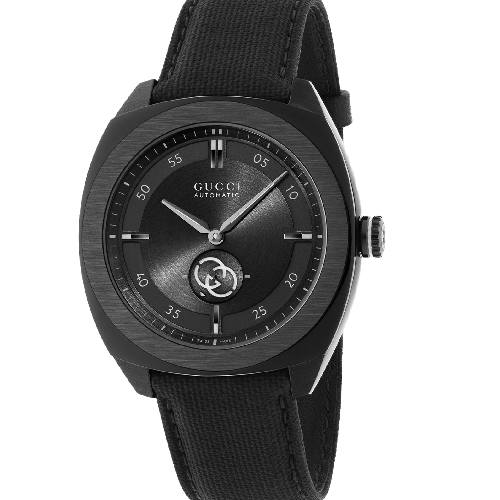 GUCCI INTERLOCKING Automatic Black Nato Strap