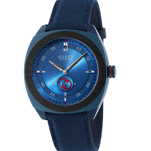 GUCCI INTERLOCKING Automatic Blue Nato Strap
