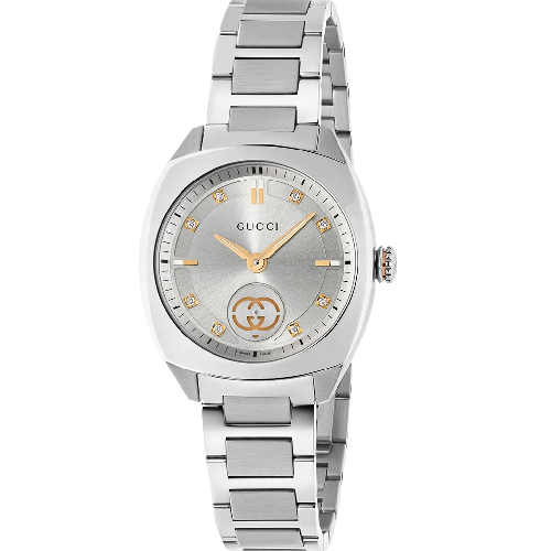 GUCCI INTERLOCKING Quartz Stainless Steel Bracelet
