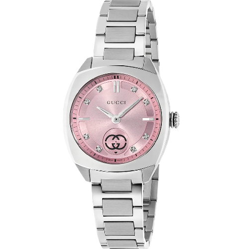 GUCCI INTERLOCKING Quartz Stainless Steel Bracelet