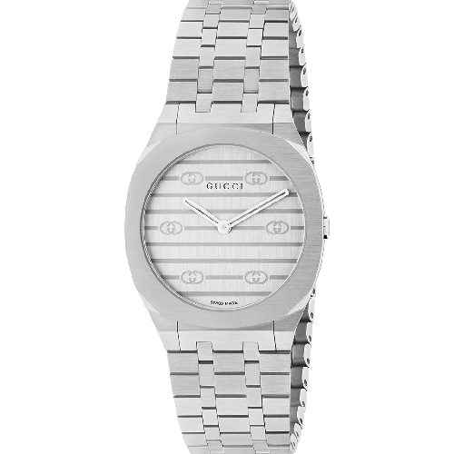 GUCCI 25H Quartz Stainless Steel Bracelet
