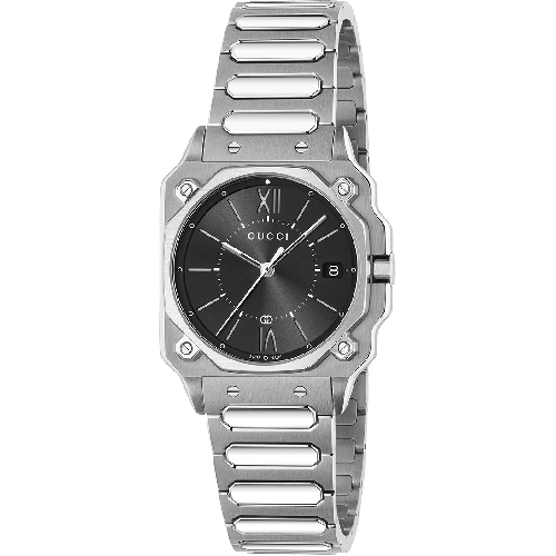 GUCCI G-Flat Quartz Stainless Steel Bracelet 30 mm