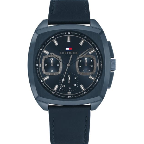 Tommy Hilfiger Apollo Blue Leather Strap