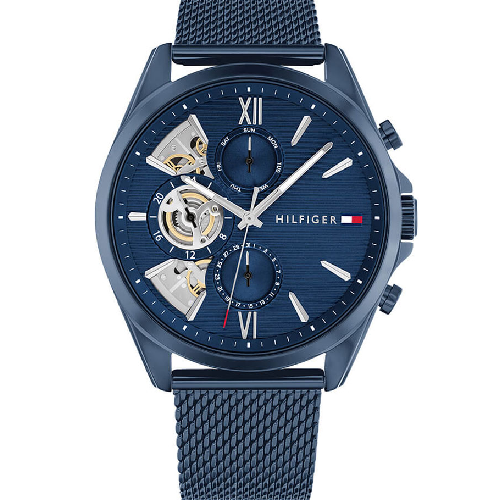 Tommy Hilfiger Baker Mesh Blue Stainless Steel Bracelet