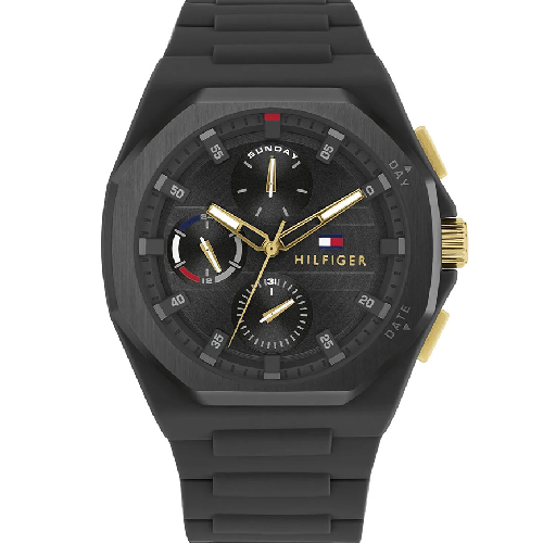 Tommy Hilfiger Neo Black Rubber Strap