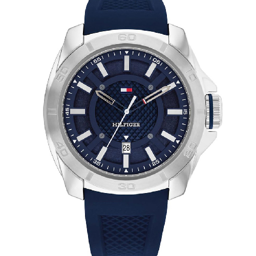 Tommy Hilfiger Windsurf Blue Rubber Strap