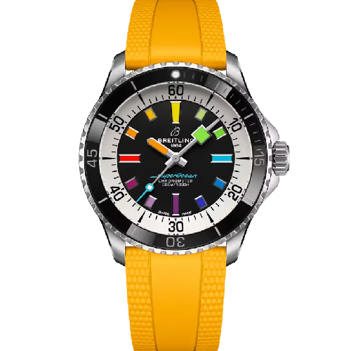 Breitling Superocean Automatic 42 Yellow Rubber Strap