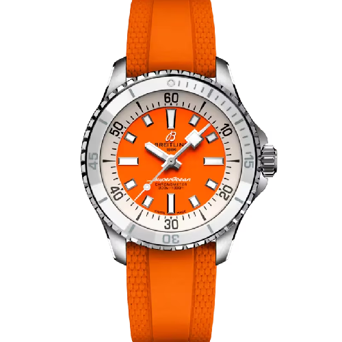 Breitling Superocean Automatic 36 Orange Rubber Strap
