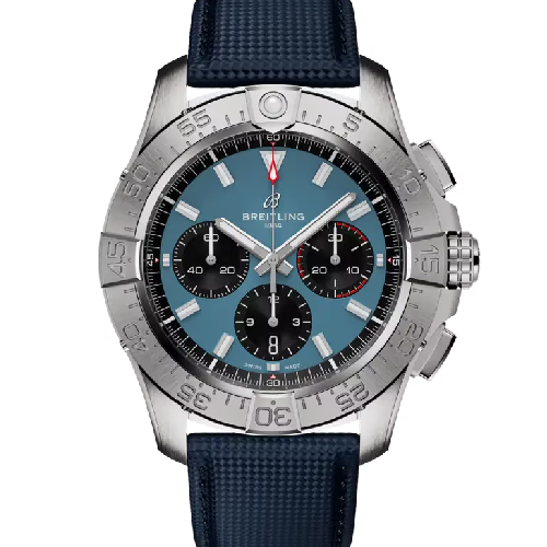 Breitling Avenger B01 Chronograph 44 Blue Leather Strap