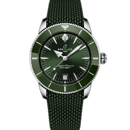 Breitling Superocean Heritage B31 Automatic 42 Green Rubber Strap