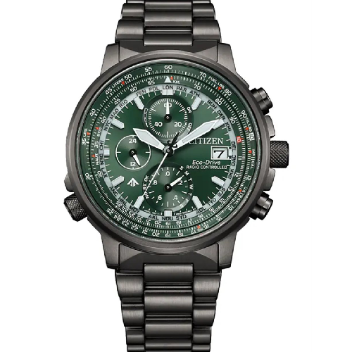 Citizen Promaster Sky Eco-Drive Radio Controlled Chronograph Black Stainless Steel Bracelet