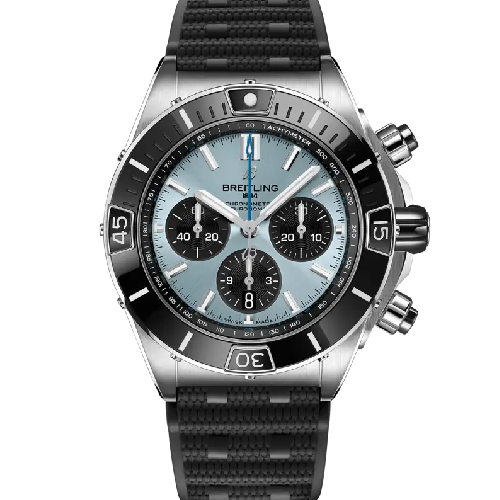Breitling Super Chronomat B01 44 Black Rubber Strap