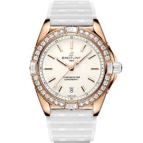 Breitling Super Chronomat Automatic 38 Origins White Rubber Strap