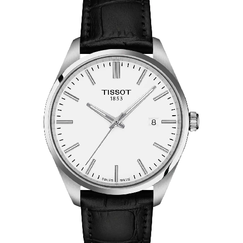 TISSOT T-Classic PR 100 Black Leather Strap