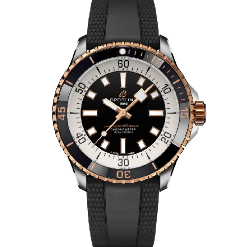 Breitling Superocean Automatic 42 Black Rubber Strap
