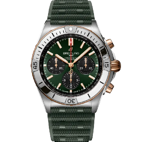 Breitling Chronomat B01 42 Green Rubber Strap