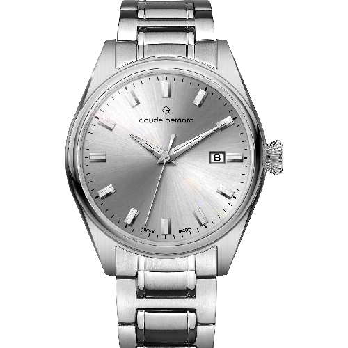Claude Bernard Proud Heritage Date Stainless Steel Bracelet