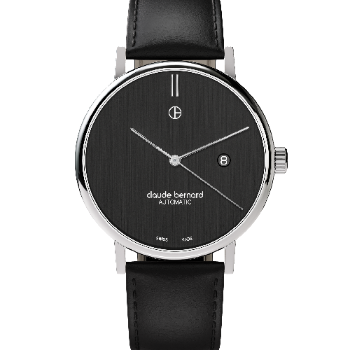 Slim Line Automatic Limited Edition Black Leather Strap