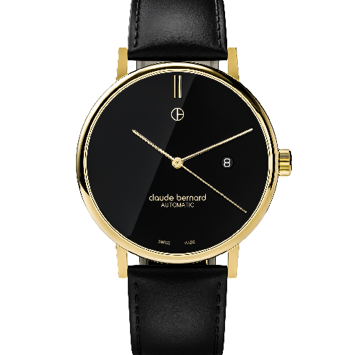 Slim Line Automatic Limited Edition Black Leather Strap