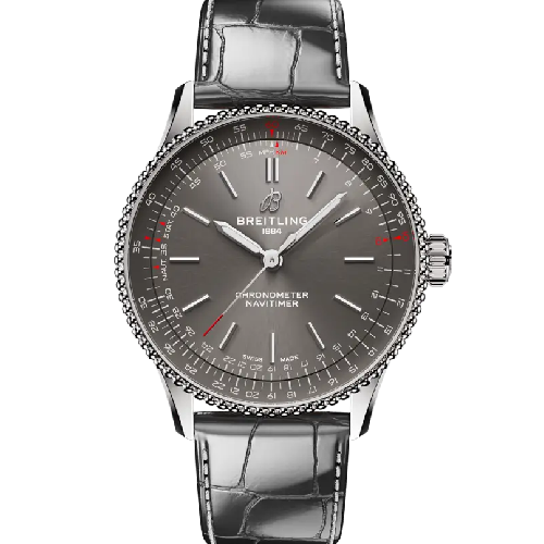 Breitling Navitimer Automatic 36 Grey Leather Strap