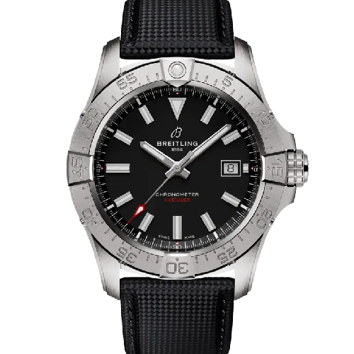 Breitling Avenger Automatic 42 Black Leather Strap