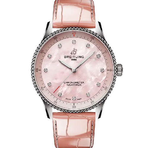 Breitling Navitimer 32 Pink Leather Strap