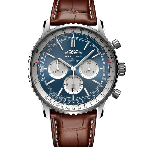 Breitling Navitimer B01 Chronograph 46 Brown Leather Strap