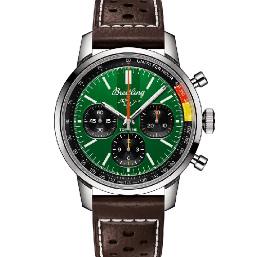 Breitling Top Time B01 Ford Mustang Brown Leather Strap