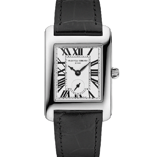 FREDERIQUE CONSTANT Carree Small Seconds Black Leather Strap