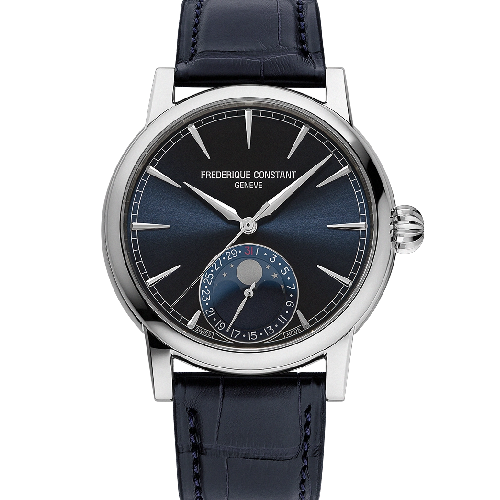 FREDERIQUE CONSTANT Classic Moonphase Date Blue Leather Strap