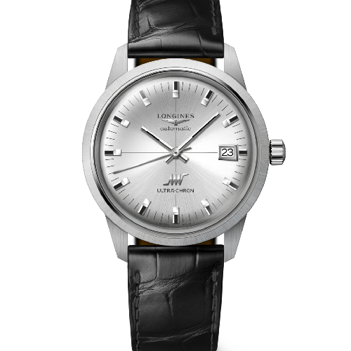 LONGINES Ultra-Chron Classic Automatic Black Leather Strap 37 mm