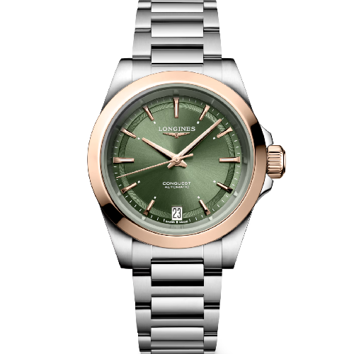 Longines Conquest Automatic Silver Stainless Steel Bracelet 34 mm