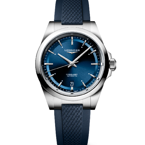 LONGINES Conquest Automatic Blue Rubber Strap 38 mm