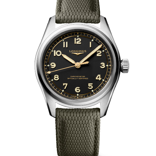 Longines Spirit Pilot Green Rubber Strap 39mm